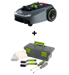 Grouw - Robotgräsklippare 2000M2 appkontroll + underhåll och rengöringsset - Bundle