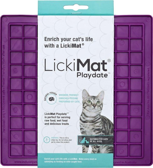 LICKIMAT - Cat Playdate Purple 20X20Cm - (785.5334)