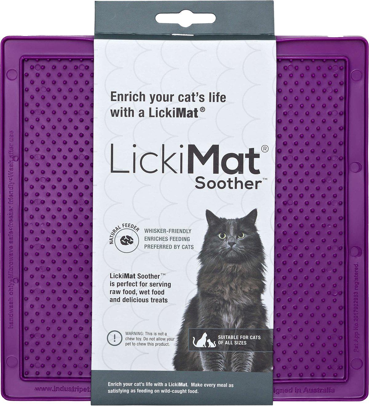 LICKIMAT - Cat Soother Purple 20X20Cm - (785.5344) - Kjæledyr og utstyr