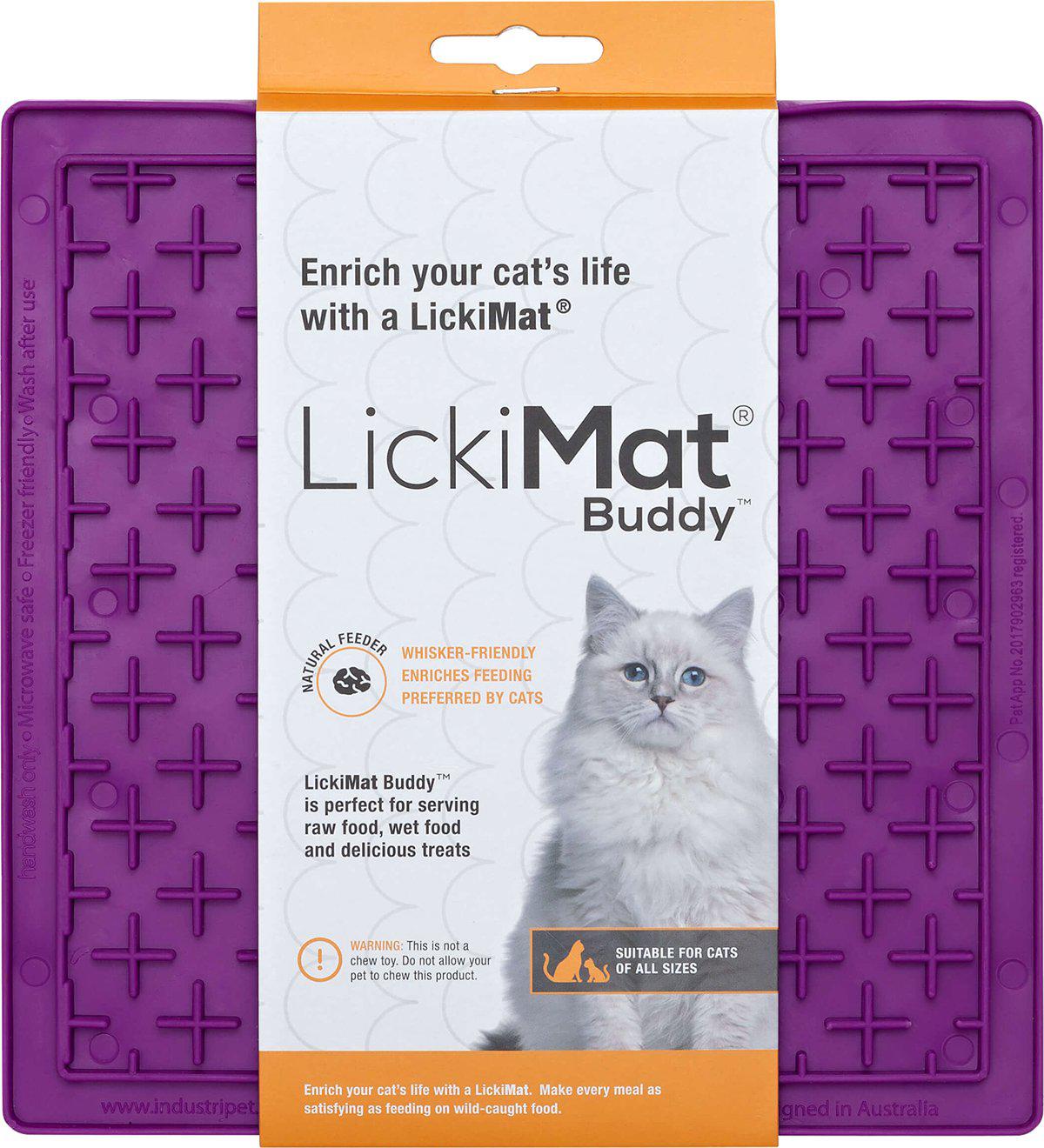 LICKIMAT - Cat Buddy Purple 20X20 - (785.5354) - Kjæledyr og utstyr