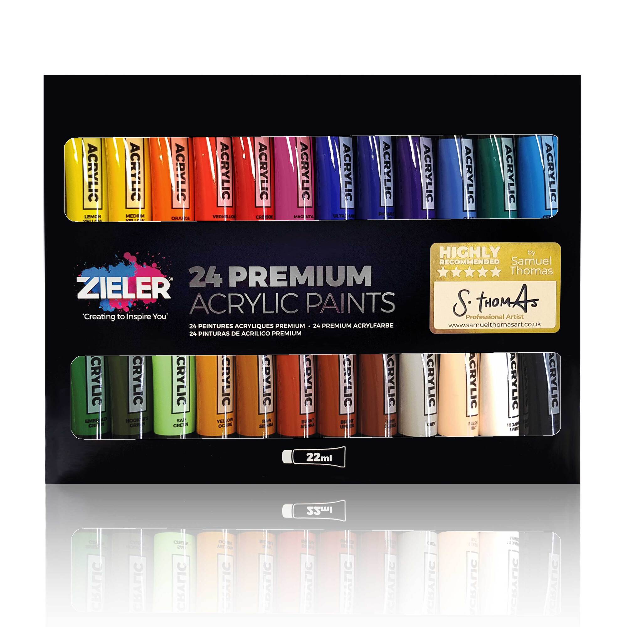 Zieler - Premium Acrylic Paint 24 pcs. (607290014) - Leker