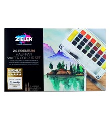 Zieler - Premium Vandfarve sæt 24 farver