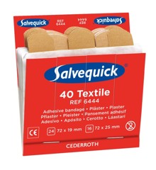 Salvequick - Tekstil Plaster - 2 størrelser - 40 stk