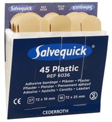 Salvequick - plastic plasters 2 sizes - refill