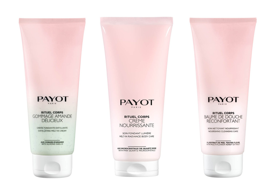 Payot - Almond Body Scrub 200 ml + Payot - Radiance Body Cream 200 ml + Payot - Nourishing Cleansing Shower 200 ml