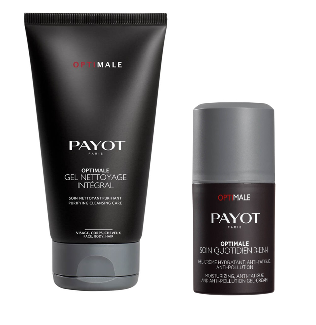 Payot Homme - Optimale Purifying Cleansing Gel Hair & Body 200 ml + Payot Homme - Optimale 3-In-1 Moisturizing Anti-Fatique and Anti-Pollution Gel Cream 50 ml