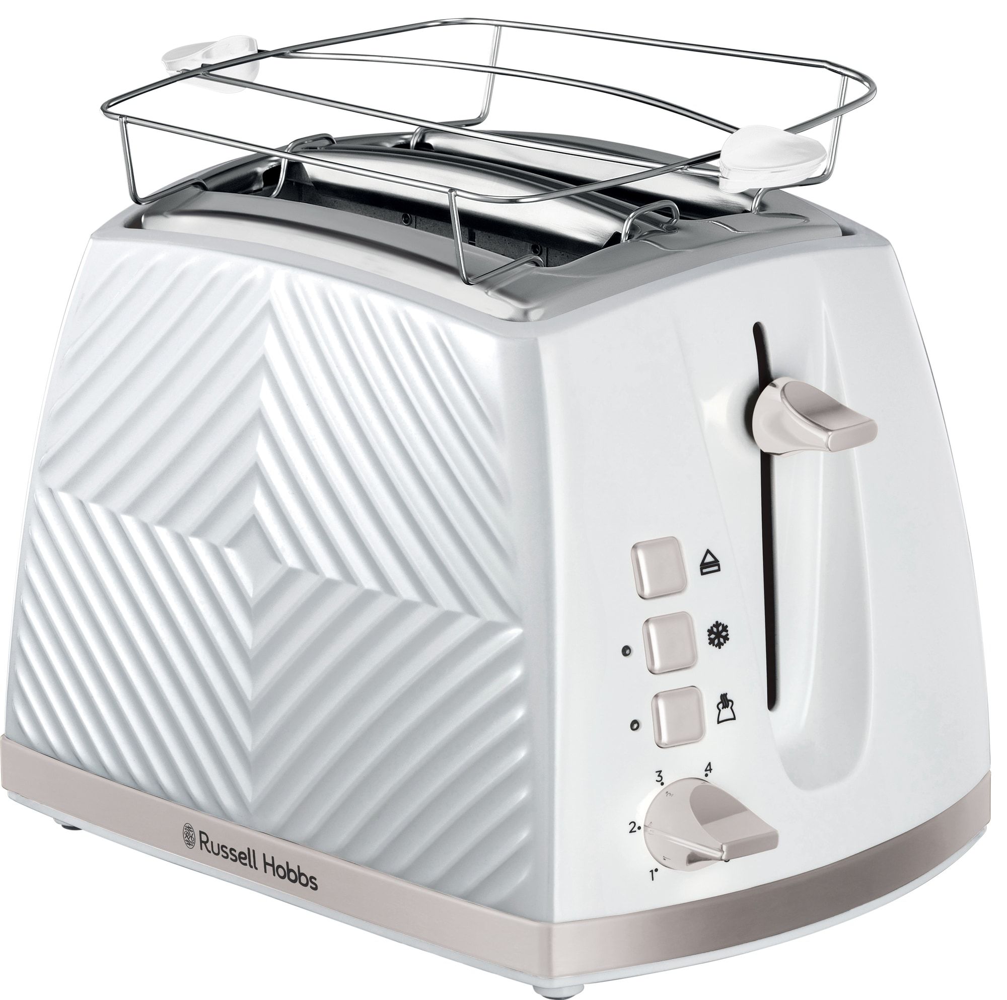 Russel Hobbs - Groove 2S Toaster - White - Hjemme og kjøkken