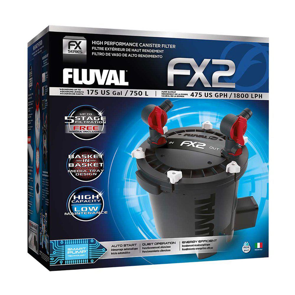 Fluval - Canister Filter Fx2 1800L/H 27W For Aquariums - Kjæledyr og utstyr