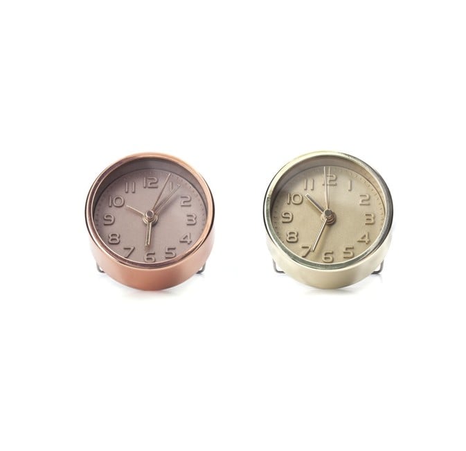 Gold and Copper Alarm Clocks (AC10-A-EU) assorted