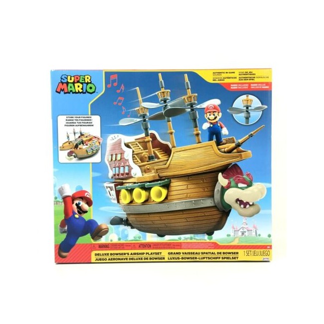 Super Mario - 2.5" Deluxe Bowser Ship Playset (404294)