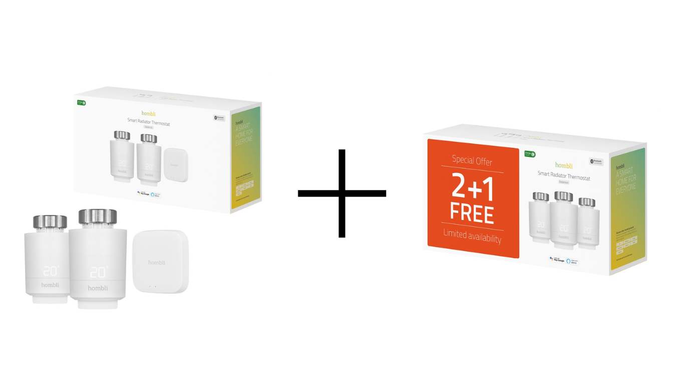 Hombli - Smart Radiator Thermostat Start Kit + Expansion Pack Bundle - Elektronikk