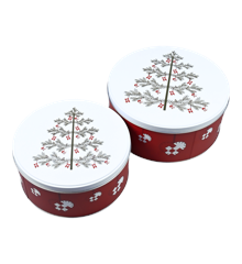 DGA - Set of 2 - Tinbox w/Christmas trees (47001149)