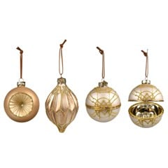 DGA - Set of 3 - Christmas Ornaments - Gold (89001003)