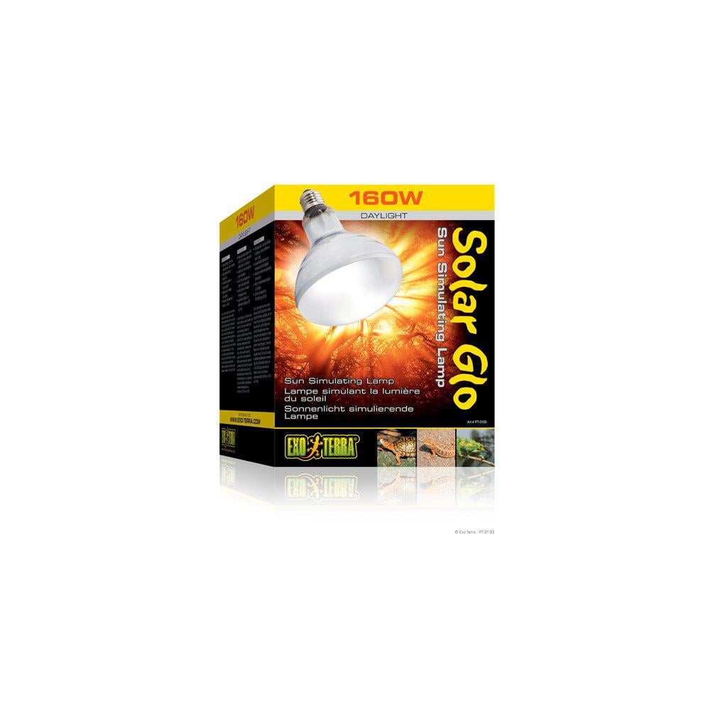 EXOTERRA - Solar Glo 160W Uva/Uvb Heat&Sunlight E27 - (220.1822) - Kjæledyr og utstyr