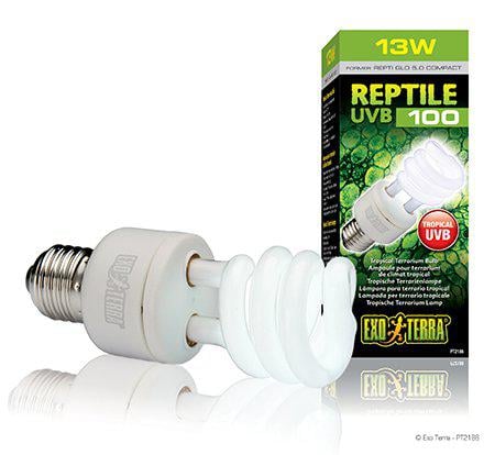 EXOTERRA - Reptile Uvb 100 Fluorescent lamp 13W E27 - (220.1870) - Kjæledyr og utstyr