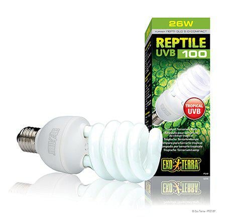 EXOTERRA - Reptile Uvb 100 Fluorescent lamp 25W E27 - (220.1871) - Kjæledyr og utstyr
