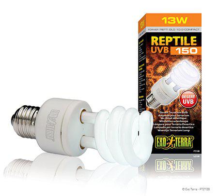 EXOTERRA - Reptile Uvb 150 Fluorescent lamp 13W E27 - (220.1880) - Kjæledyr og utstyr