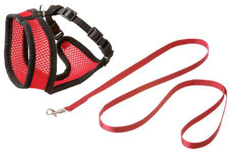 Karlie - Mesh Cat Harness With Leash Kitten S - Red/Black (770.1250)