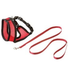 Karlie - Mesh Cat Harness With Leash Kitten S - Red/Black (770.1250)