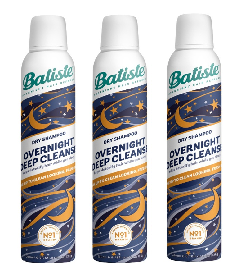 Batiste Trockenshampoo Overnight Fresh – 200 Ml (5er Pack), Für Frisches Haar über Nacht, Vegan