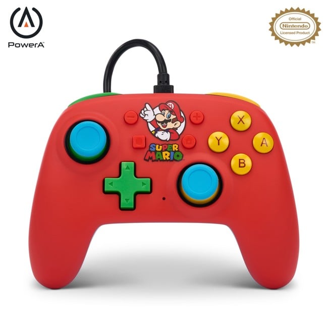 PowerA Nano Wired Switch Controller - Mario Medley /Nintendo Switch