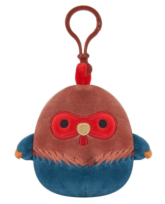 Squishmallows - Asst 9 cm P15 Clip On - Brown and Blue Rooster