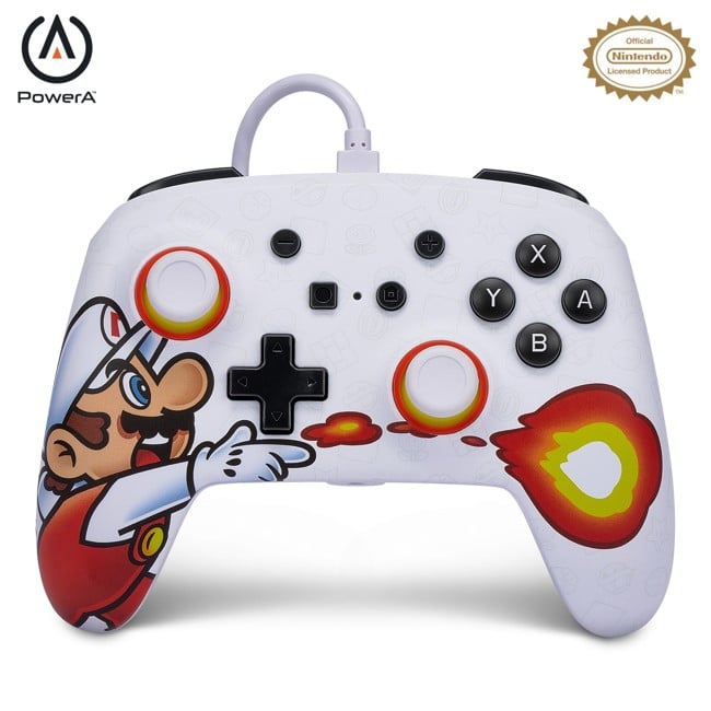 PowerA Enhanced Wired Controller for Nintendo Switch - Fireball Mario