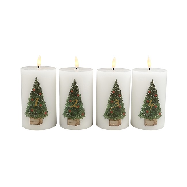 DGA - Advent candles LED - Christmas trees (15001024)