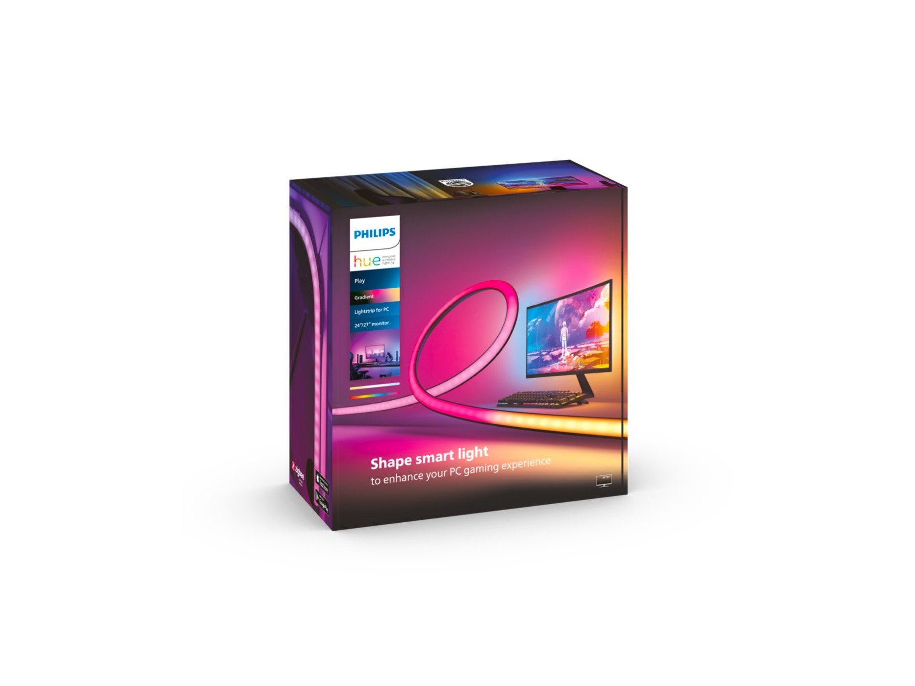 Zz Hue 2x Gaming Gradient PC Strip 24 27 Inch Bundle Fra Philips