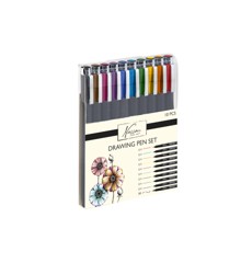 Nassau - Drawing pen set, fineliners, coloured, 10pcs (K-AR0826/GE)