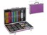 Nassau - Art set 79 pcs in metal box, purple - 36x23cm - (K-AR0926/GE) thumbnail-3