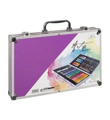 Nassau - Art set 79 pcs in metal box, purple - 36x23cm - (K-AR0926/GE)