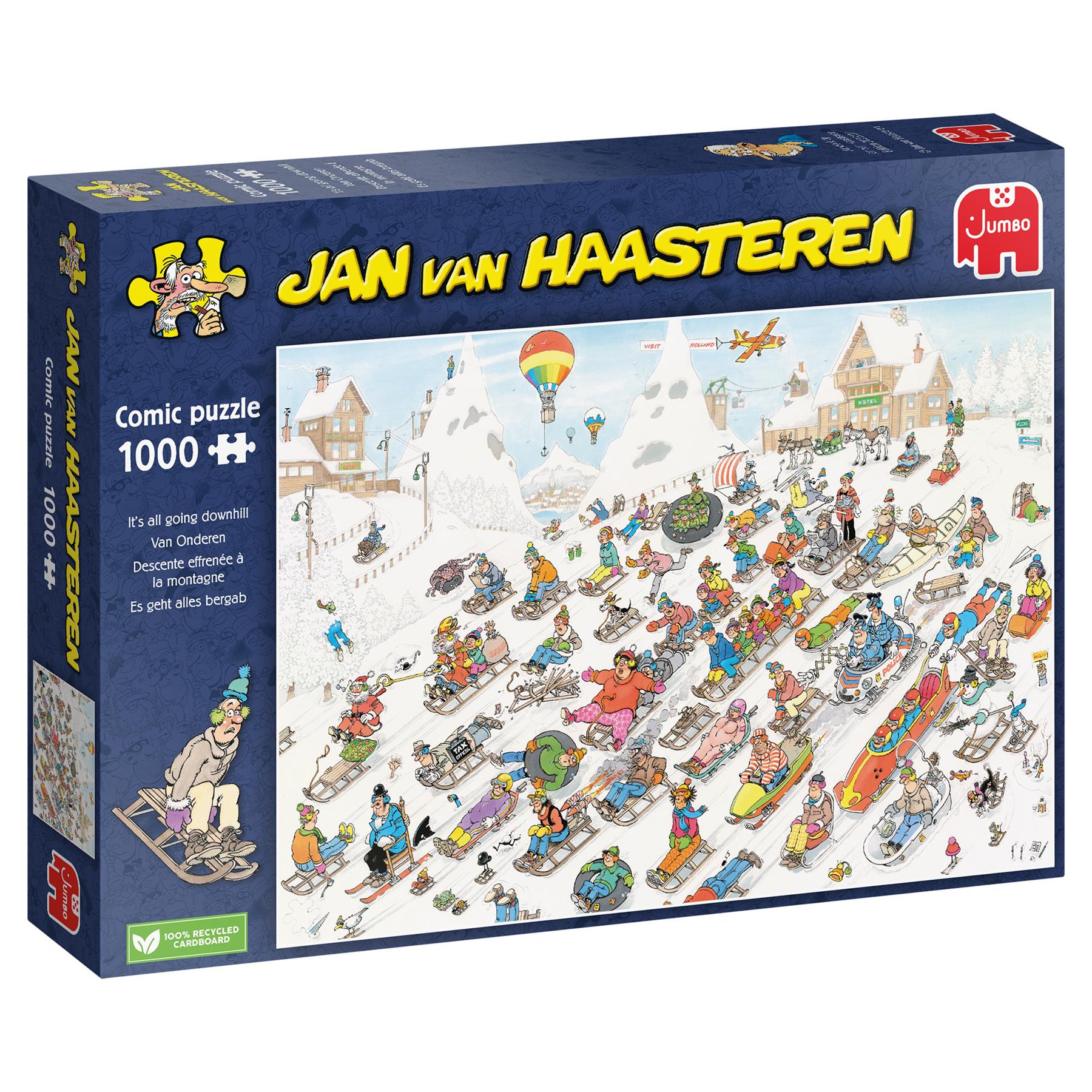 Jan Van Haasteren - Its All Going Downhill (1000 pieces) (JUM00025) - Leker