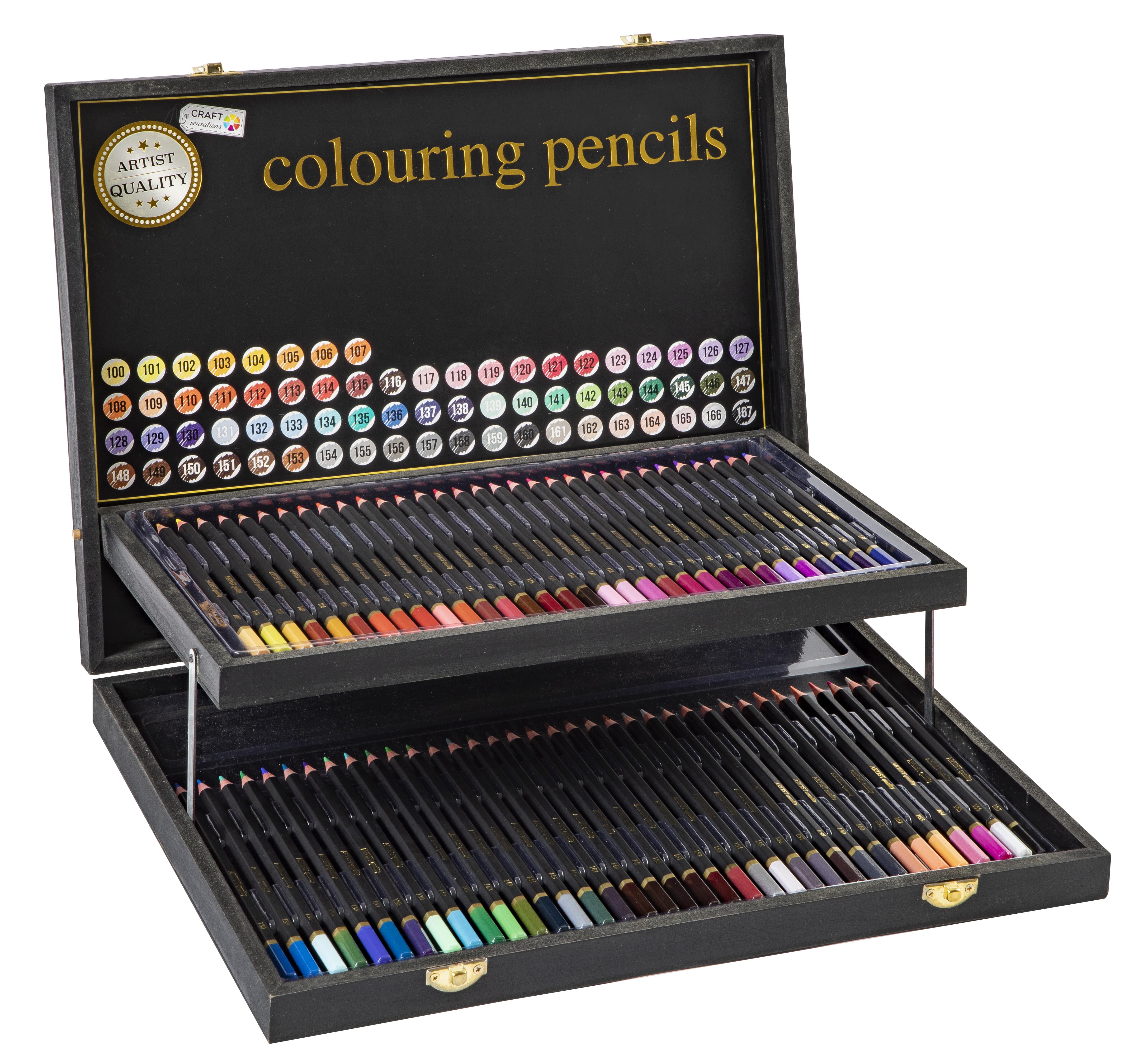 Craft Sensations - Colouring pencils, 68 pcs in wooden box (CR0472)