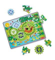 Melissa and Doug - Animal Chase I-Spy Wooden Gear Puzzle - (31004)