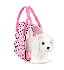 Pucci - Pups Pink Polka Dot Print Bag w/Maltese Pup - (708369)