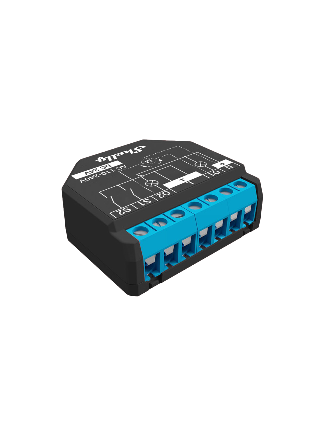 Shelly Plus 2PM - Smart Two-Channel Relay with Power Metering - Wi-Fi and Bluetooth Enabled - Elektronikk