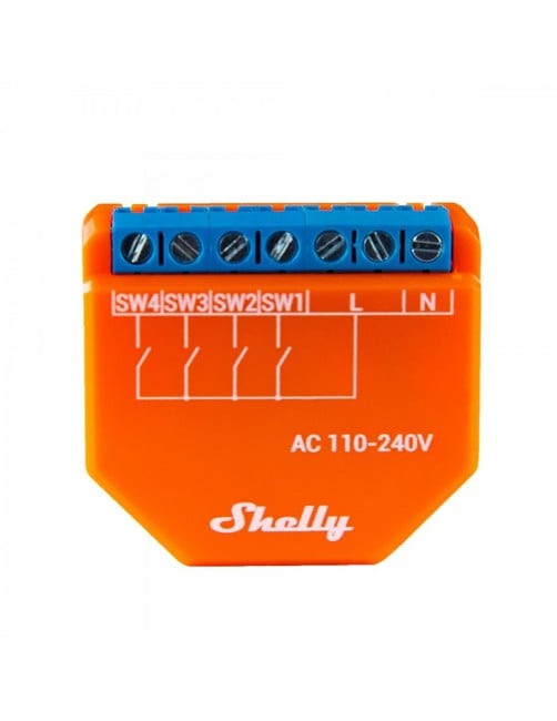 Shelly Plus I4 - WiFi inputmodul, 4 kanaler (110-230V)