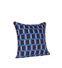 Hübsch - Cushion Agenda - Brown Blue