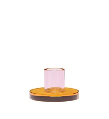 Hübsch - Astra candleholder Small - Pink Orange