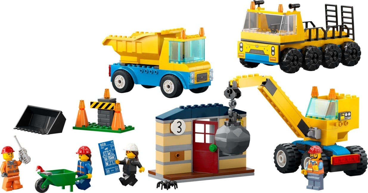 LEGO City - Construction Trucks and Wrecking Ball Crane (60391)