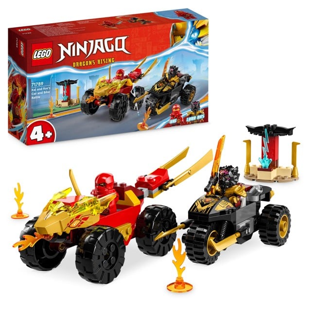 LEGO Ninjago - Kai og Ras' bil- og motorsykkeloppgjør (71789)