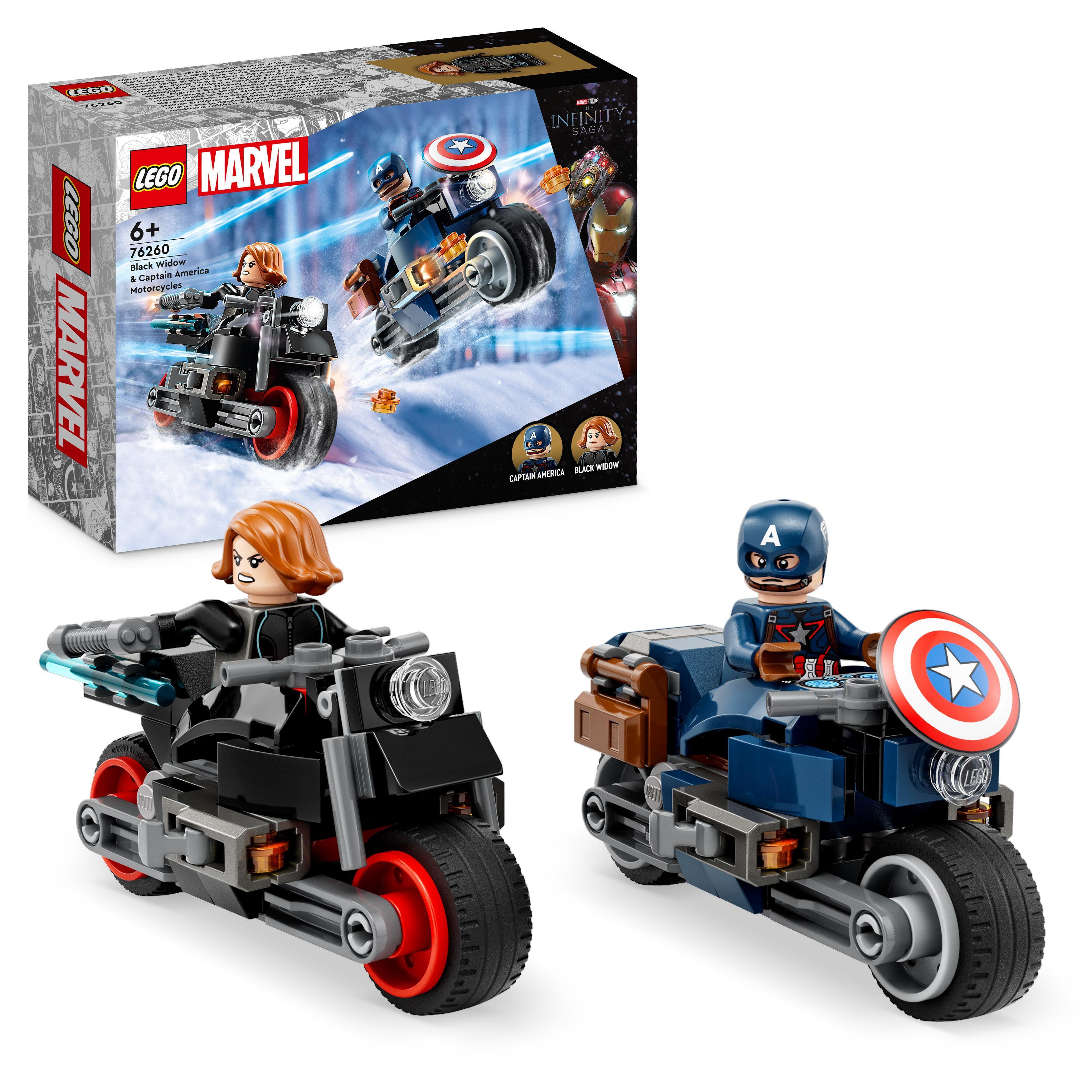 LEGO Super Heroes - Motorsyklene til Black Widow og Captain America (76260) - Leker