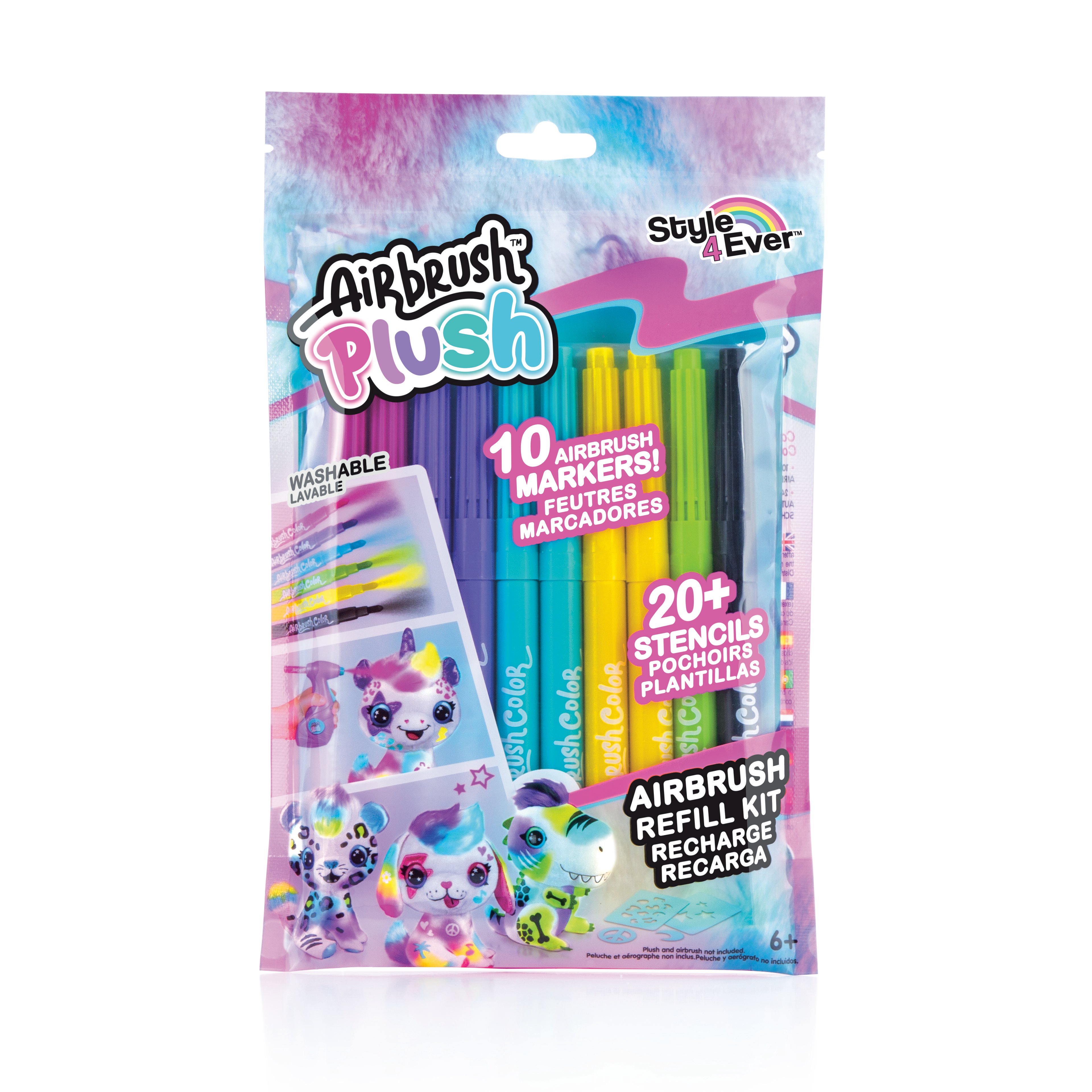 Airbrush Plush - Refill Kit 10 pens (256) - Leker