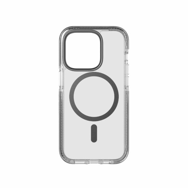 Tech21 - Evo Crystal MagSafe iPhone 14 Pro Cover - Clear / Graphite Black - Elektronikk