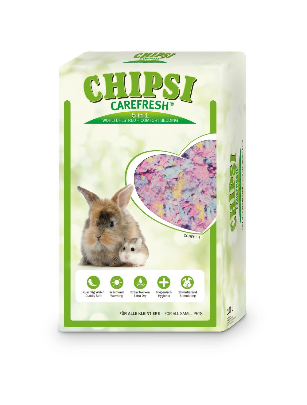 Carefresh - Carefresh Soft Paper Bedding Confetti 10L - (6638000132) - Kjæledyr og utstyr