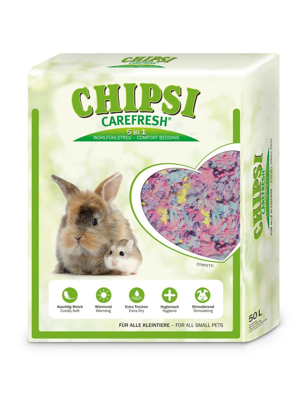 Carefresh - Carefresh Soft Paper Bedding Confetti 50L - (6638000140) - Kjæledyr og utstyr