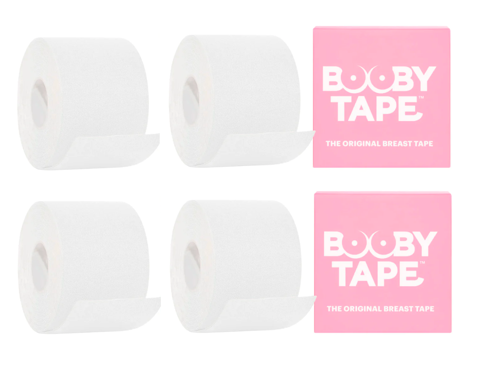 Booby Tape - 4 x White - Skjønnhet