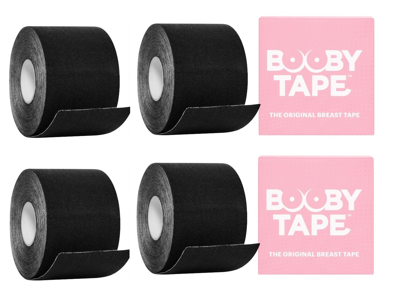Booby Tape - 4 x Black - Skjønnhet
