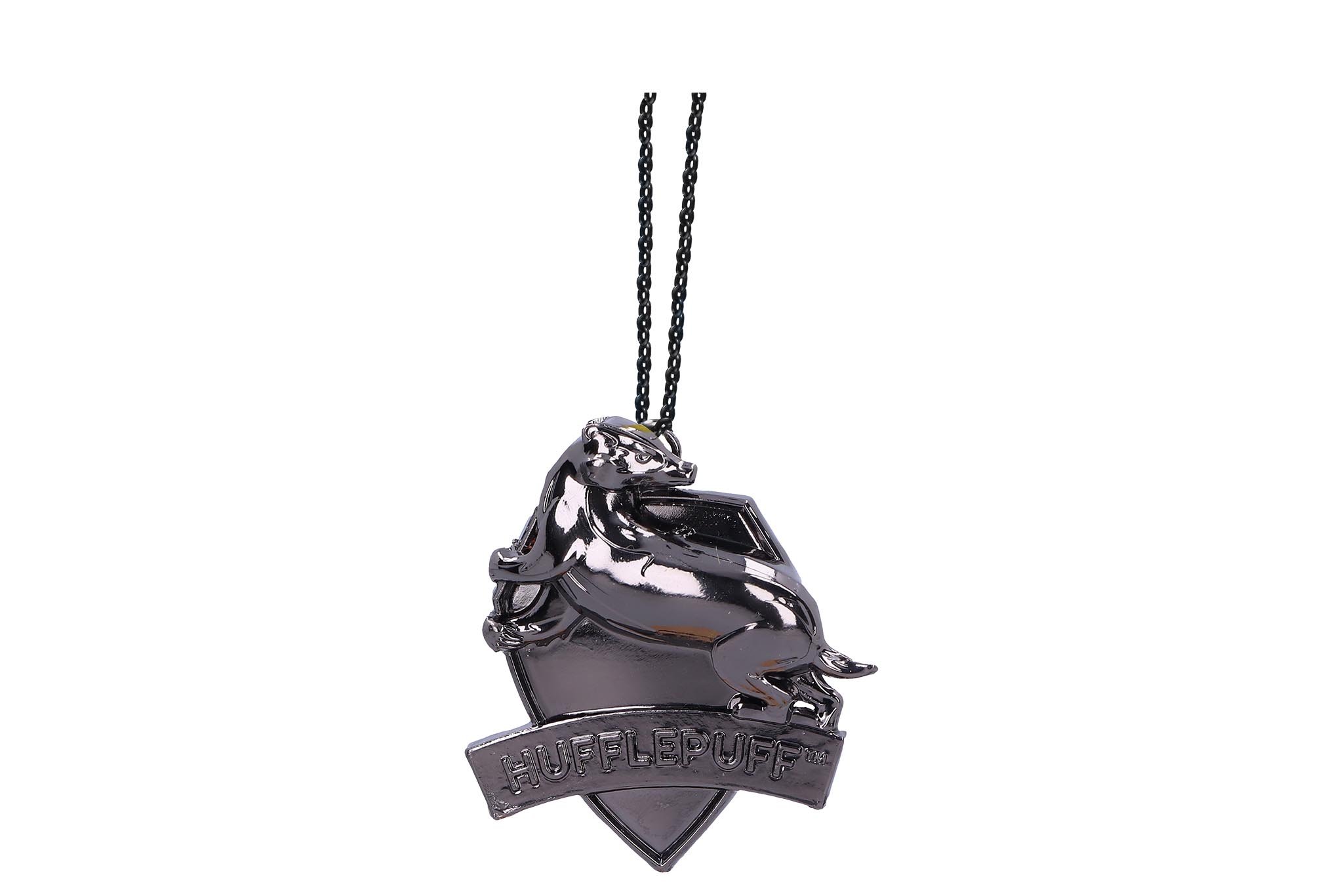 Harry Potter Hufflepuff Crest (Silver) Hanging Ornament 6cm - Fan-shop